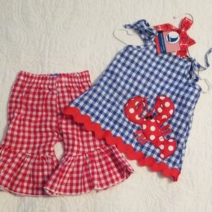 Mud Pie outfit with bow EUC